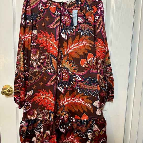 LOFT Dresses & Skirts - Loft NWT Size 12 Petite Gorgeous Long Sleeve Paisley Women's Dress